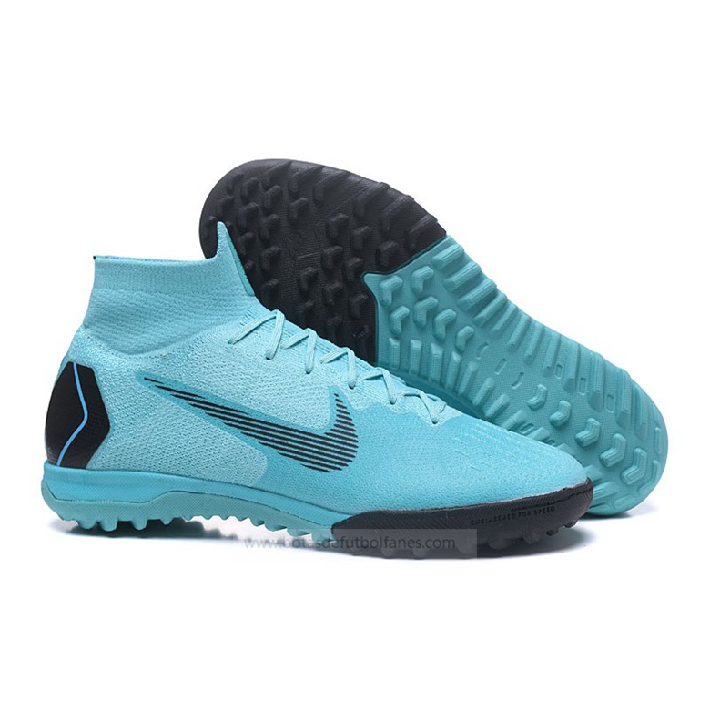 Tomar represalias Útil como resultado Nike Mercurial SuperflyX 6 Elite TF – Azul Negro – ofertas botas de  futbol,botas de futbol multitacos